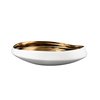 Elk Home Greer Bowl, Low White and Gold Glazed H0017-9746